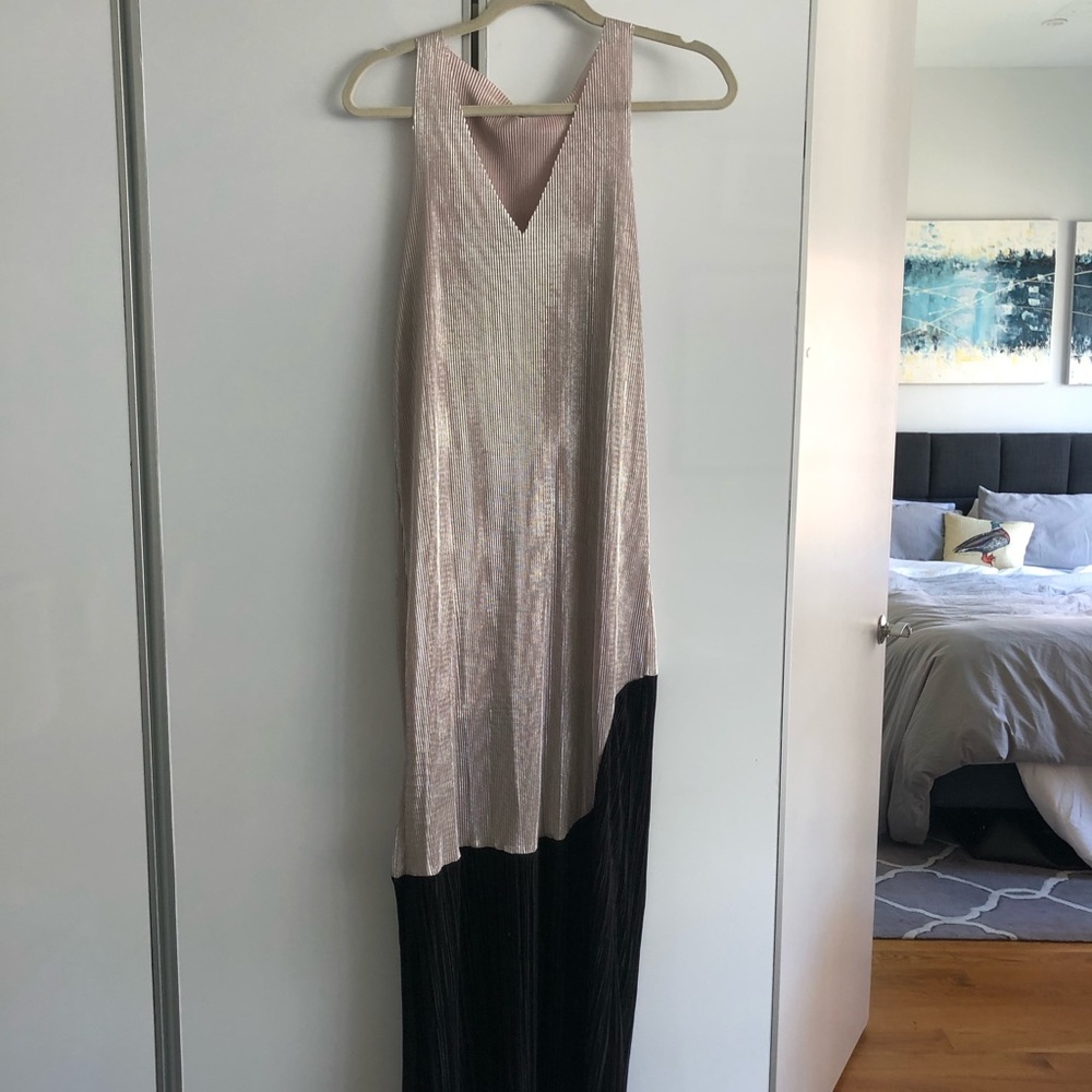 Zara new shiny soft rose gold dress New Years Eve